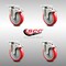 Service Caster 5 Inch 316SS Red Polyurethane Swivel Top Plate Caster Set Total Lock Brake SCC SCC-SS316TTL20S514-PPUB-RED-4 - alternate 2